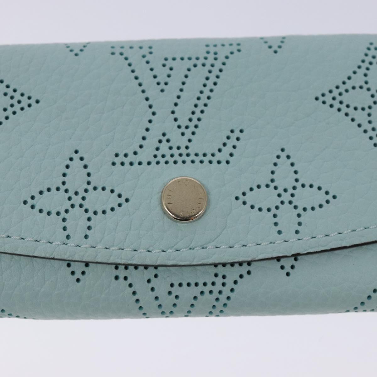 LOUIS VUITTON Mahina Multicles 4 Key Case Blue M83504 LV Auth 129756