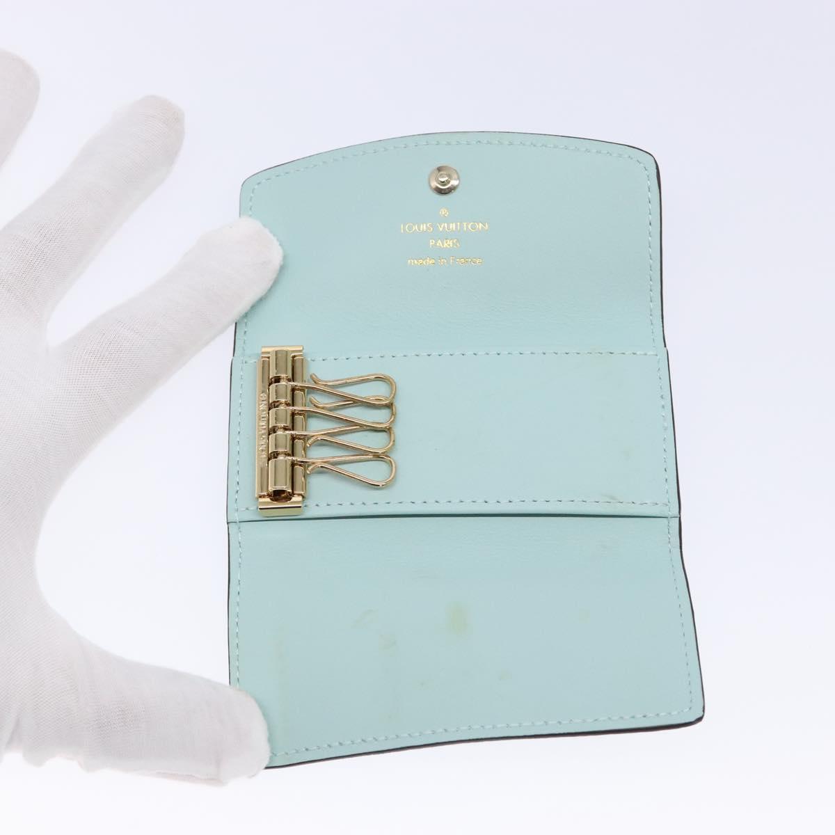LOUIS VUITTON Mahina Multicles 4 Key Case Blue M83504 LV Auth 129756