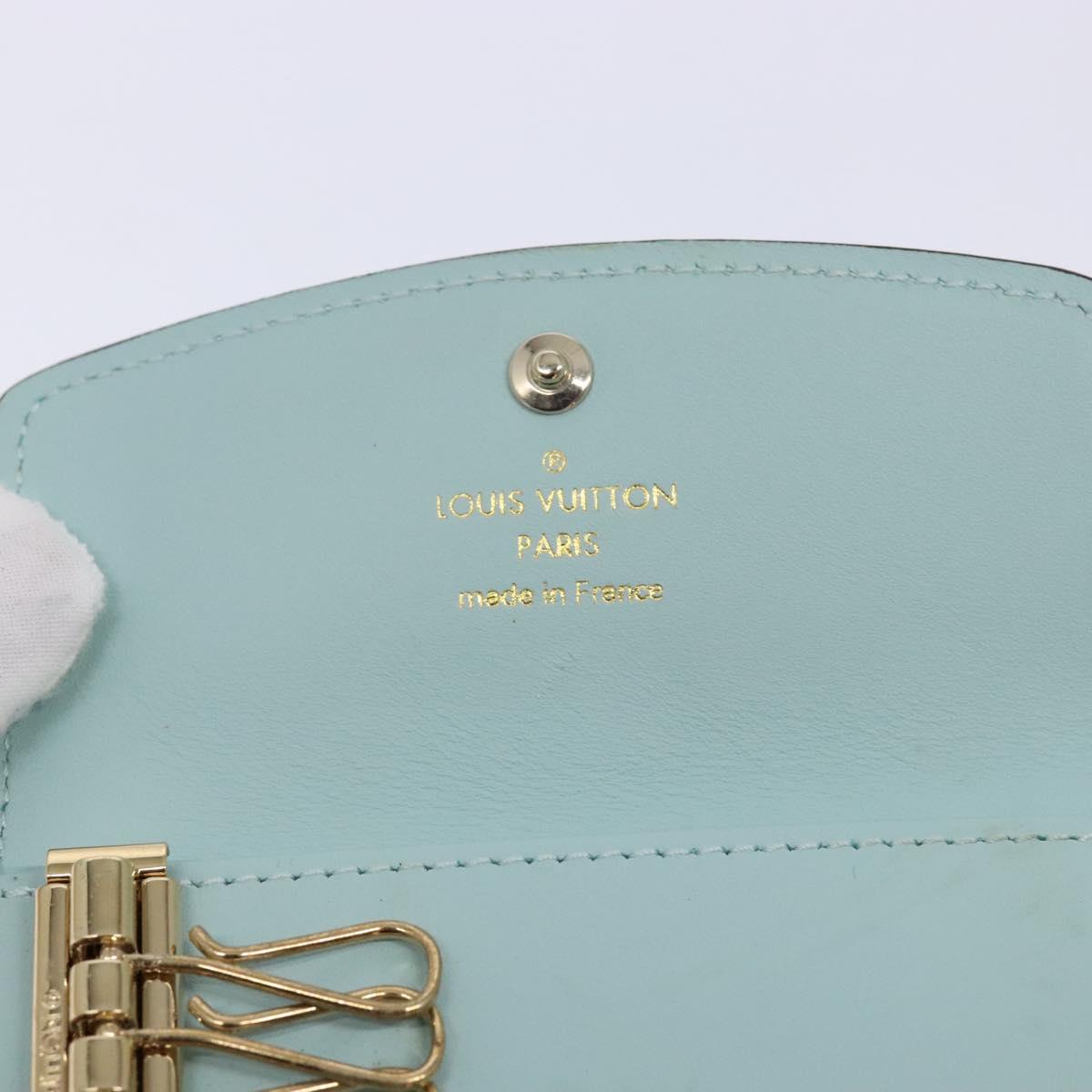 LOUIS VUITTON Mahina Multicles 4 Key Case Blue M83504 LV Auth 129756