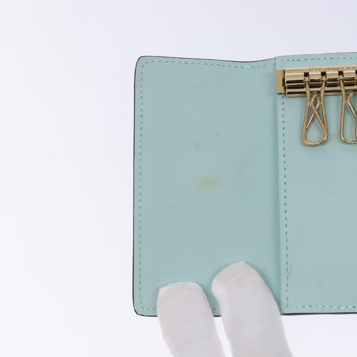 LOUIS VUITTON Mahina Multicles 4 Key Case Blue M83504 LV Auth 129756