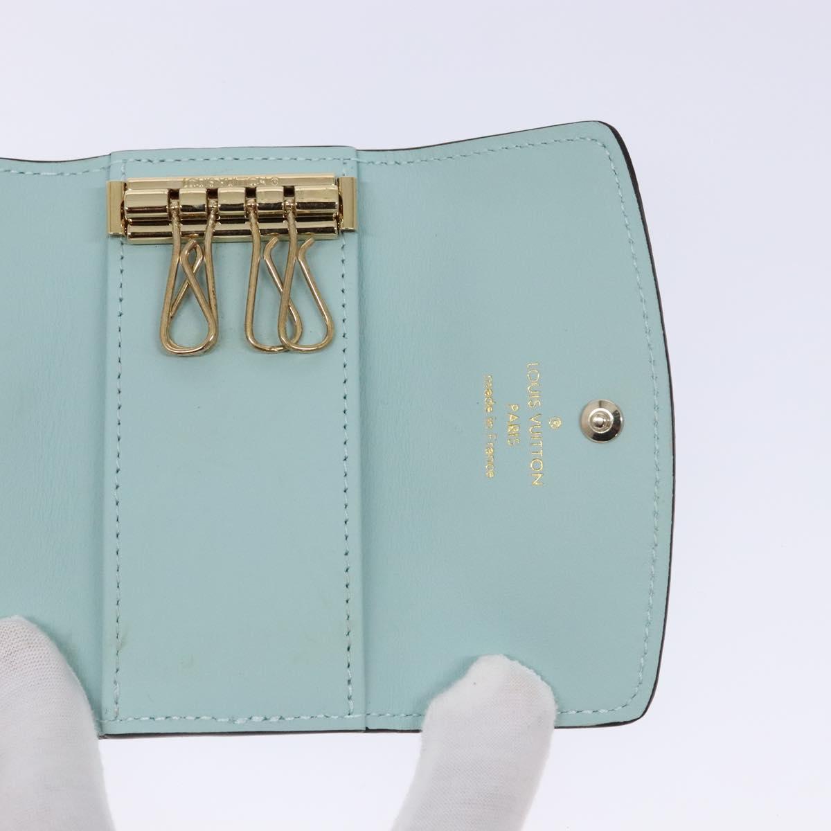 LOUIS VUITTON Mahina Multicles 4 Key Case Blue M83504 LV Auth 129756