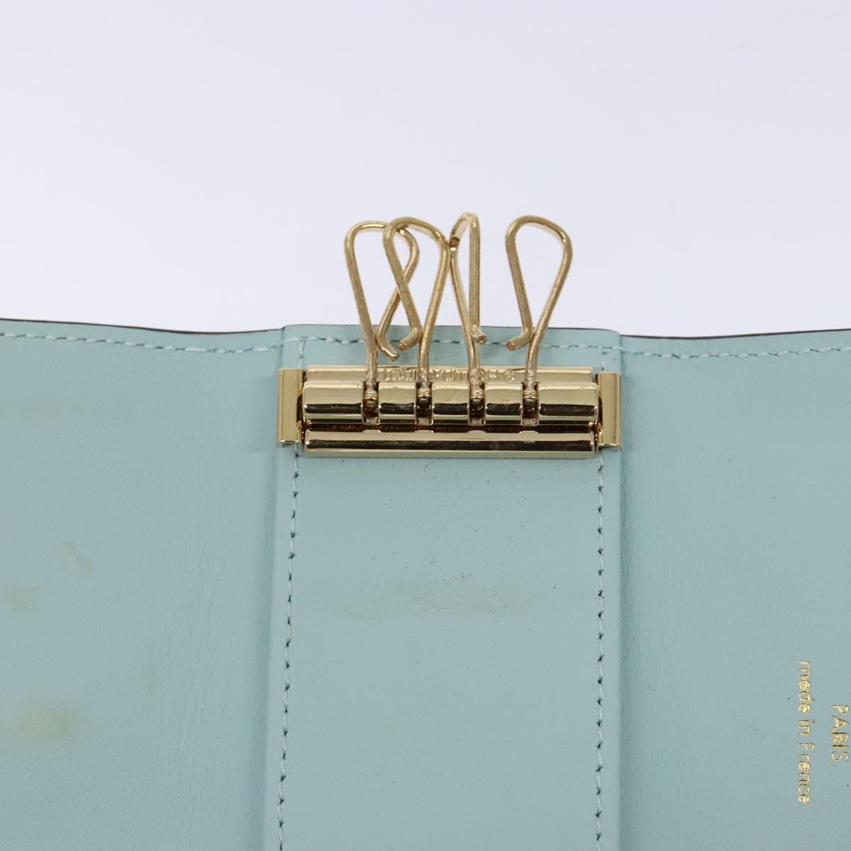 LOUIS VUITTON Mahina Multicles 4 Key Case Blue M83504 LV Auth 129756
