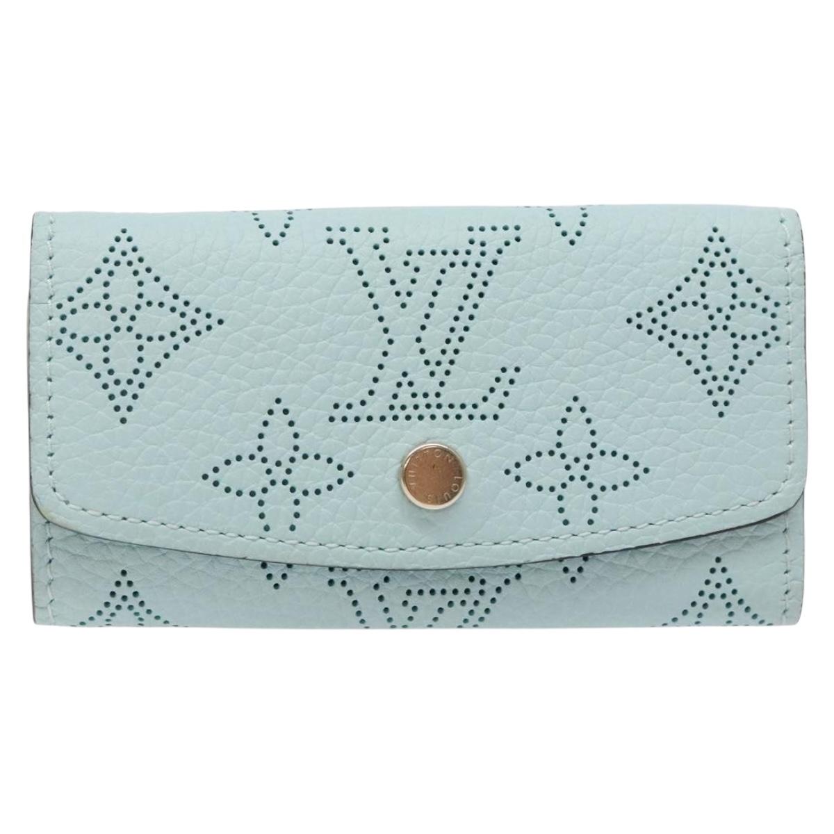 LOUIS VUITTON Mahina Multicles 4 Key Case Blue M83504 LV Auth 129756