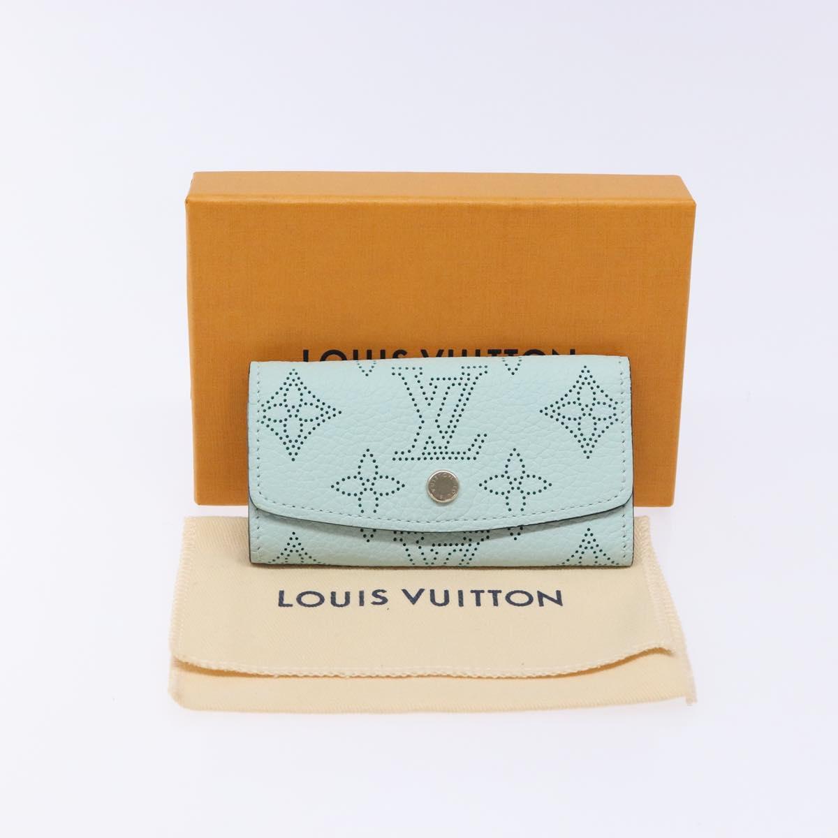 LOUIS VUITTON Mahina Multicles 4 Key Case Blue M83504 LV Auth 129756