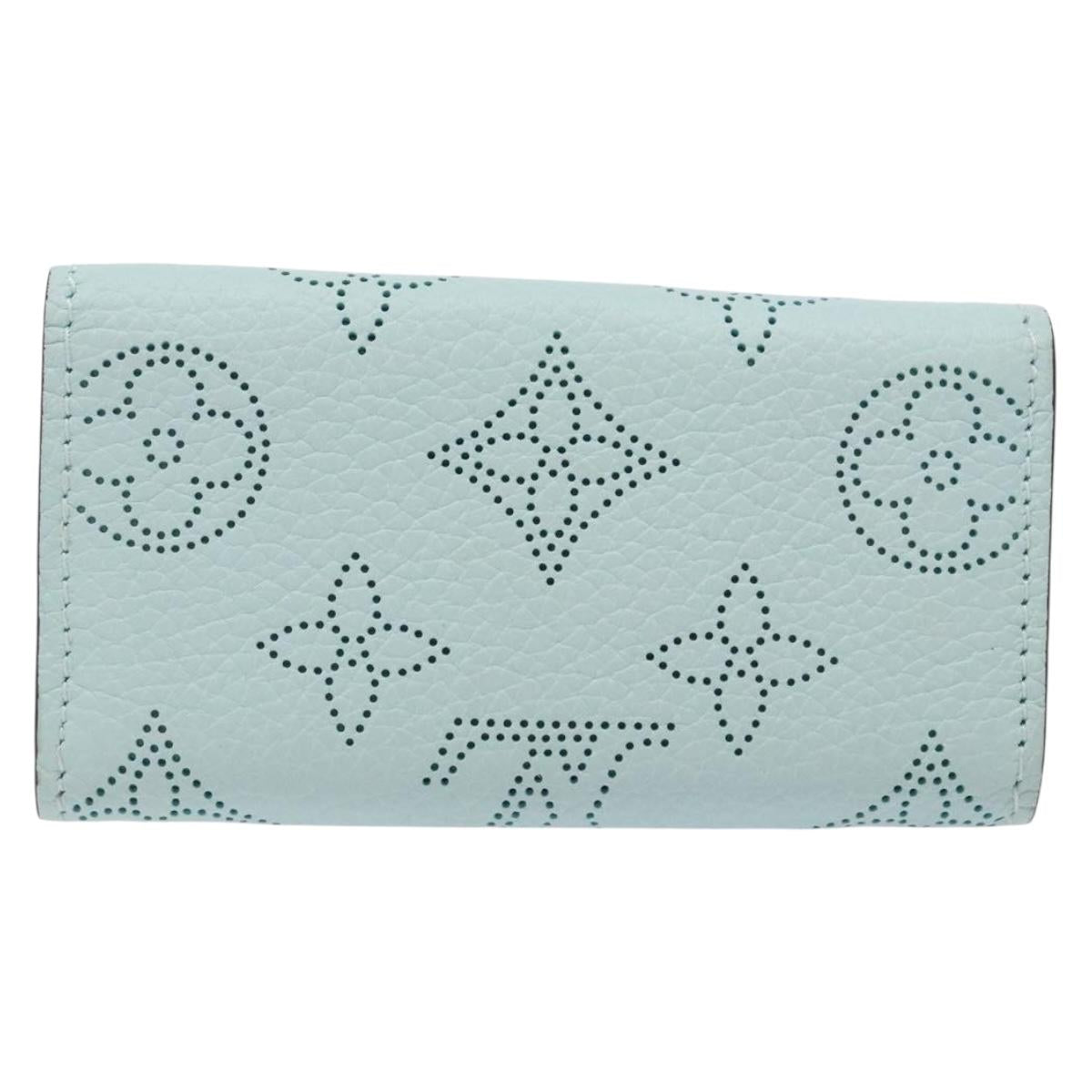 LOUIS VUITTON Mahina Multicles 4 Key Case Blue M83504 LV Auth 129756