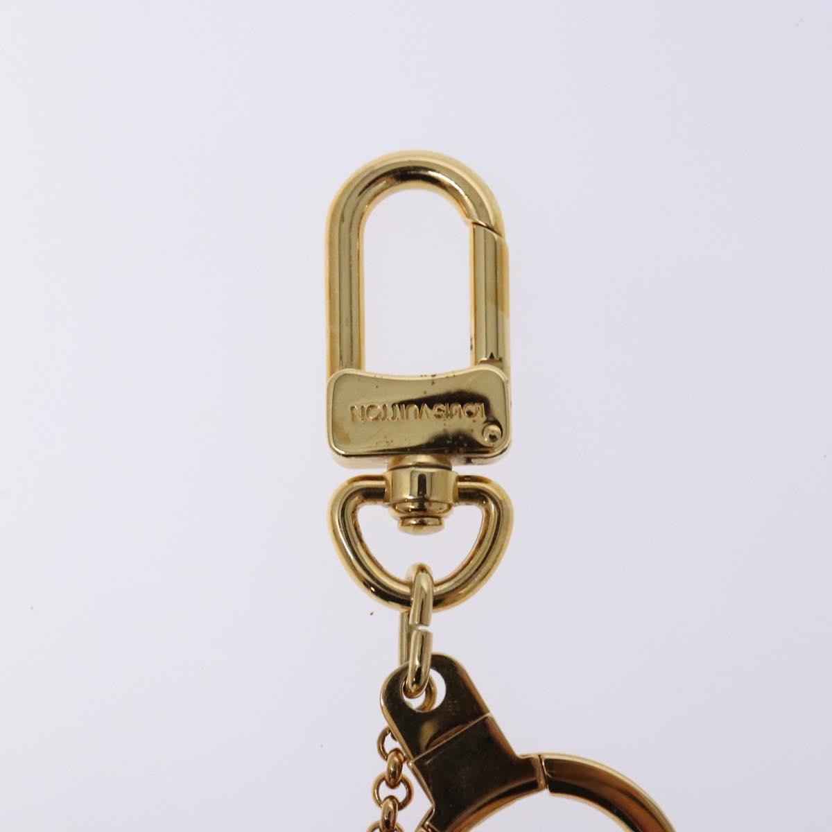 LOUIS VUITTON Porte ClesChainne Key Holder Metal T&B Gold M60076 LV Auth 129759