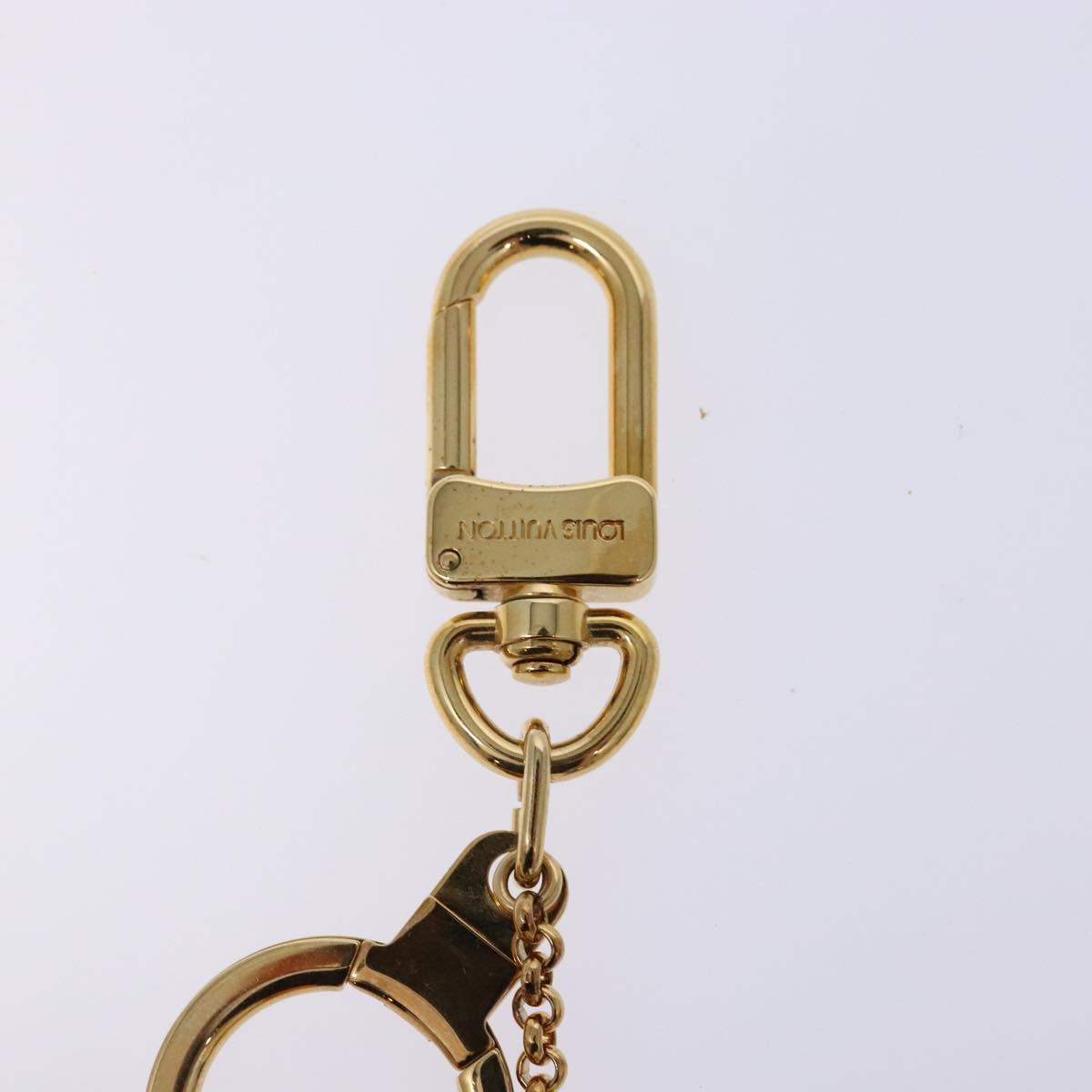LOUIS VUITTON Porte ClesChainne Key Holder Metal T&B Gold M60076 LV Auth 129759