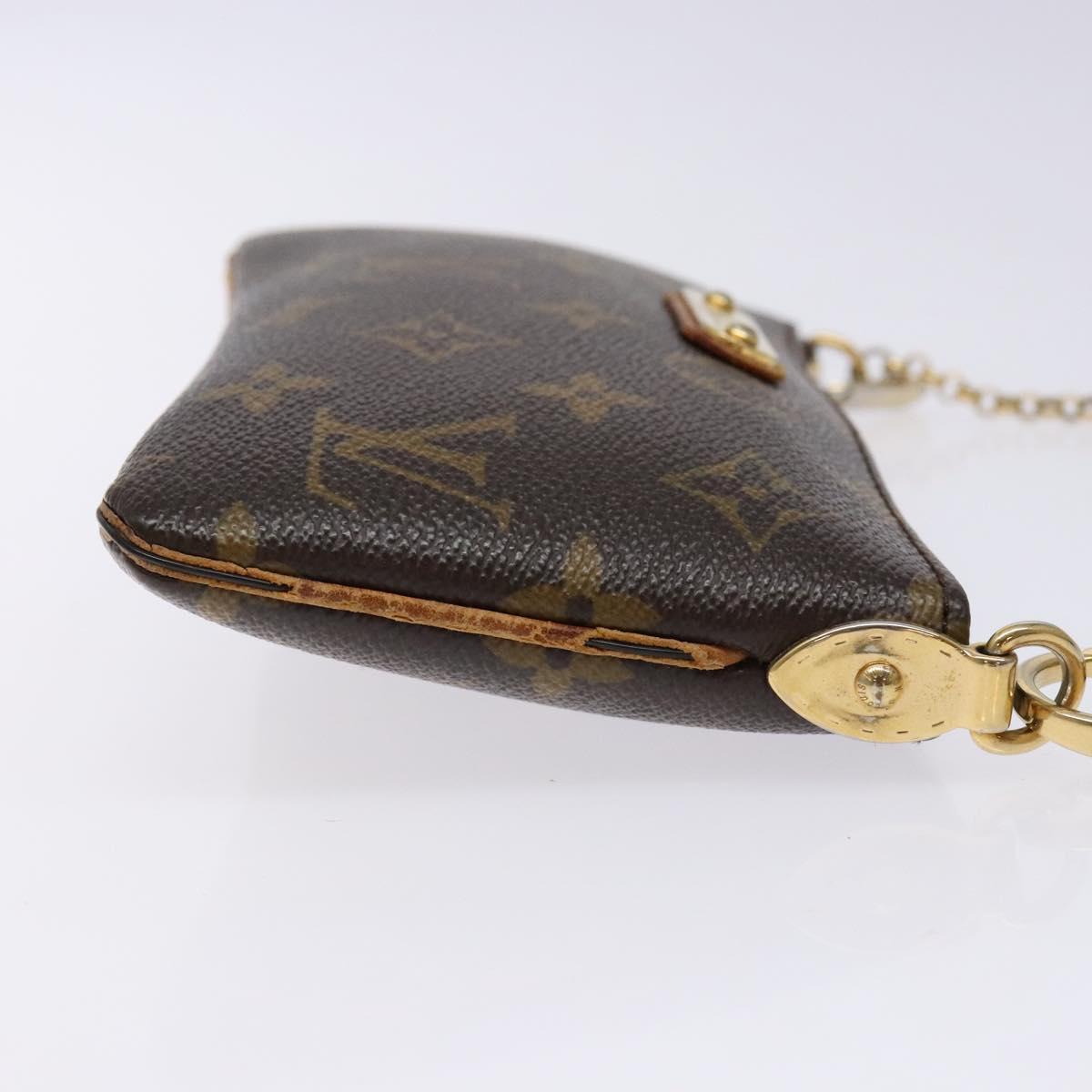 LOUIS VUITTON Monogram Chain Pochette Mila MM Accessory Pouch M60094 Auth 129774