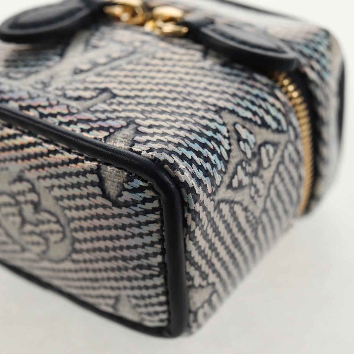 LOUIS VUITTON Laminated Jacquard Bijoux Sac Micro Vanity Bag R95559 Auth 129778M