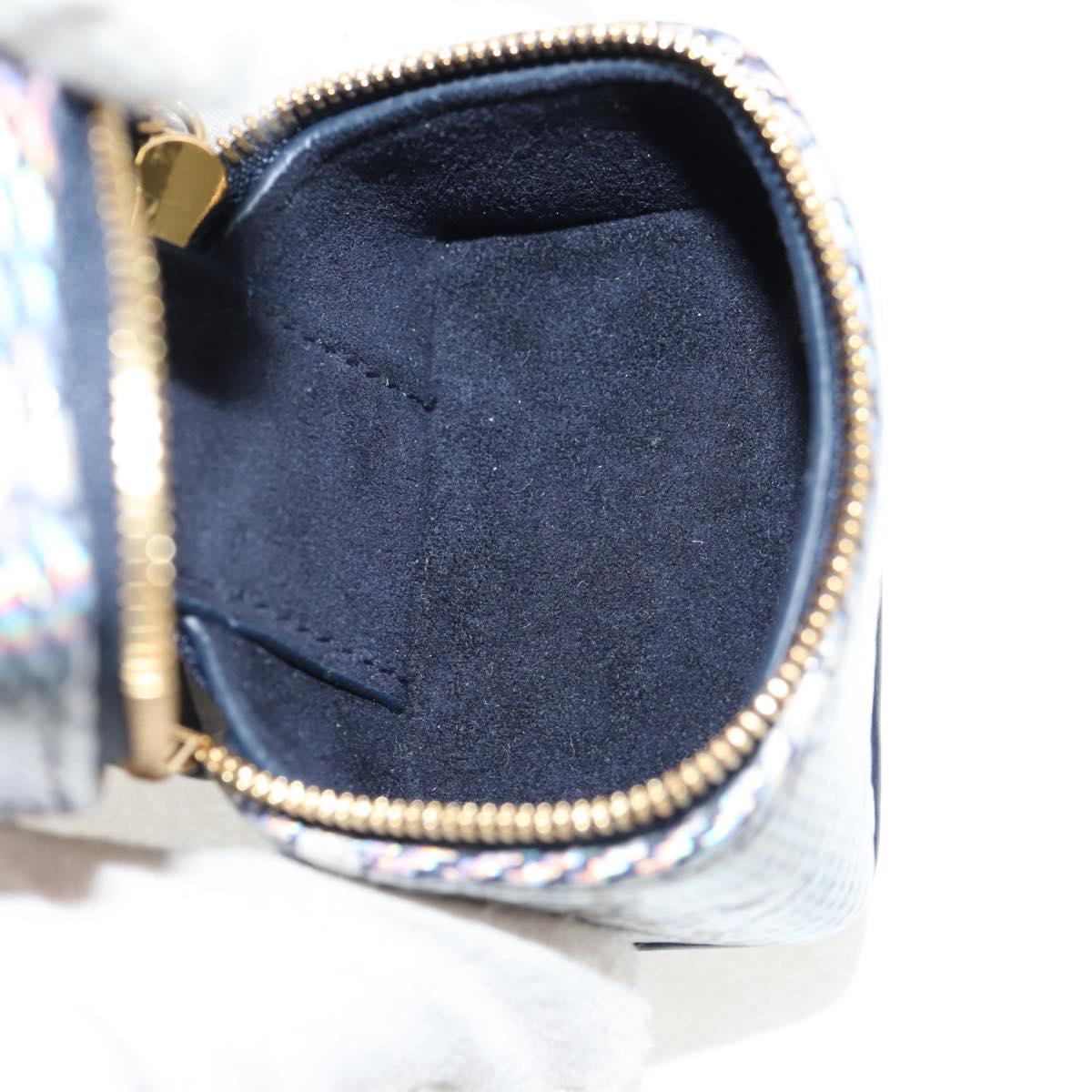 LOUIS VUITTON Laminated Jacquard Bijoux Sac Micro Vanity Bag R95559 Auth 129778M