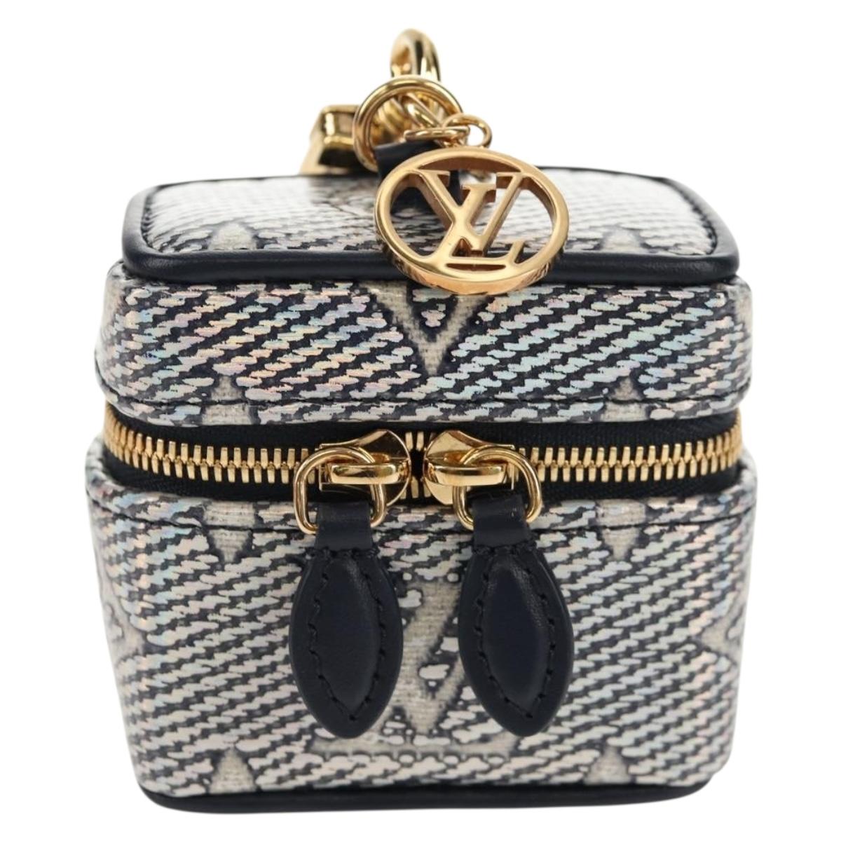 LOUIS VUITTON Laminated Jacquard Bijoux Sac Micro Vanity Bag R95559 Auth 129778M