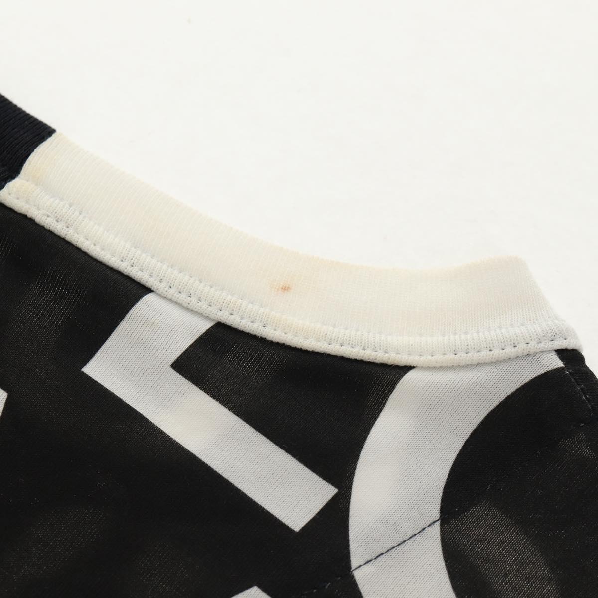 LOUIS VUITTON Short Sleeved T-shirt Cotton Black LV Auth 129780M