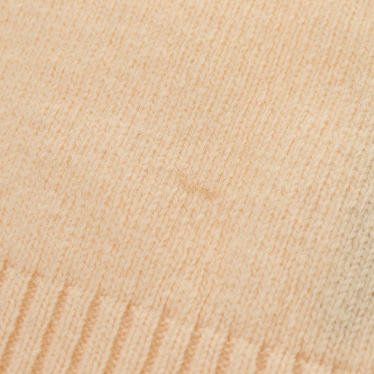 CHANEL Sweater Wool Beige Red black CC Auth 129782M