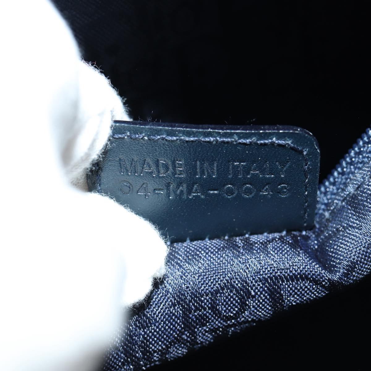 Christian Dior Canage Hand Bag Denim 2way Light Blue Silver Auth 129784V