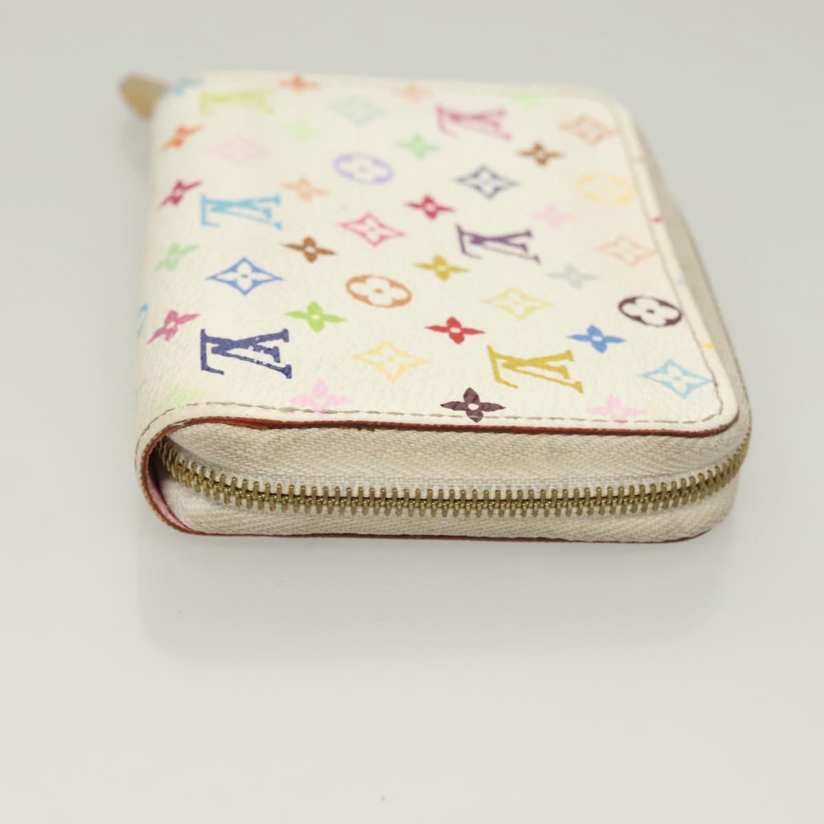 LOUIS VUITTON Monogram Multicolor Zippy Coin Purse White M93741 LV Auth 129807