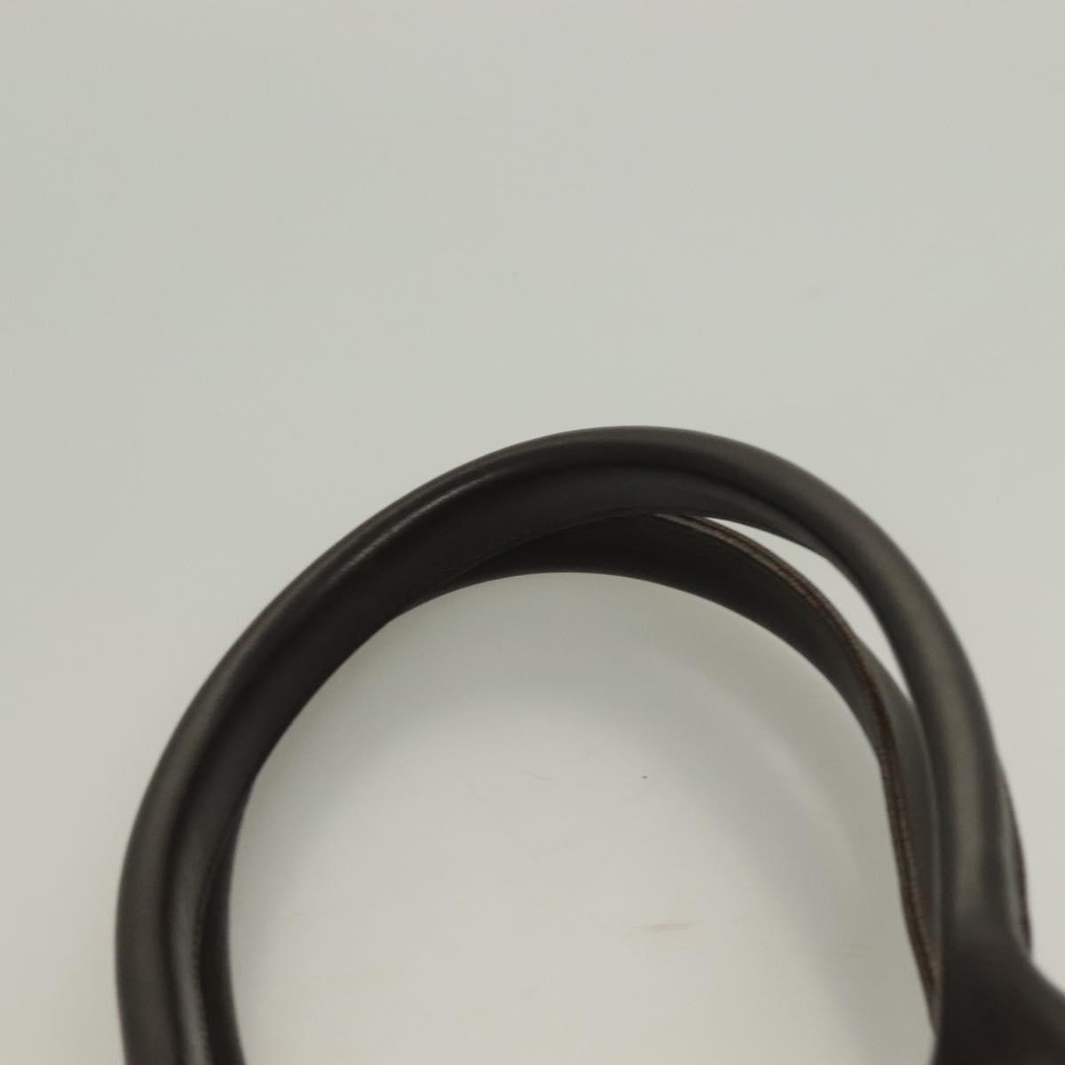 BURBERRY Nova Check Blue Label Tote Bag Canvas Brown Silver Auth 129810