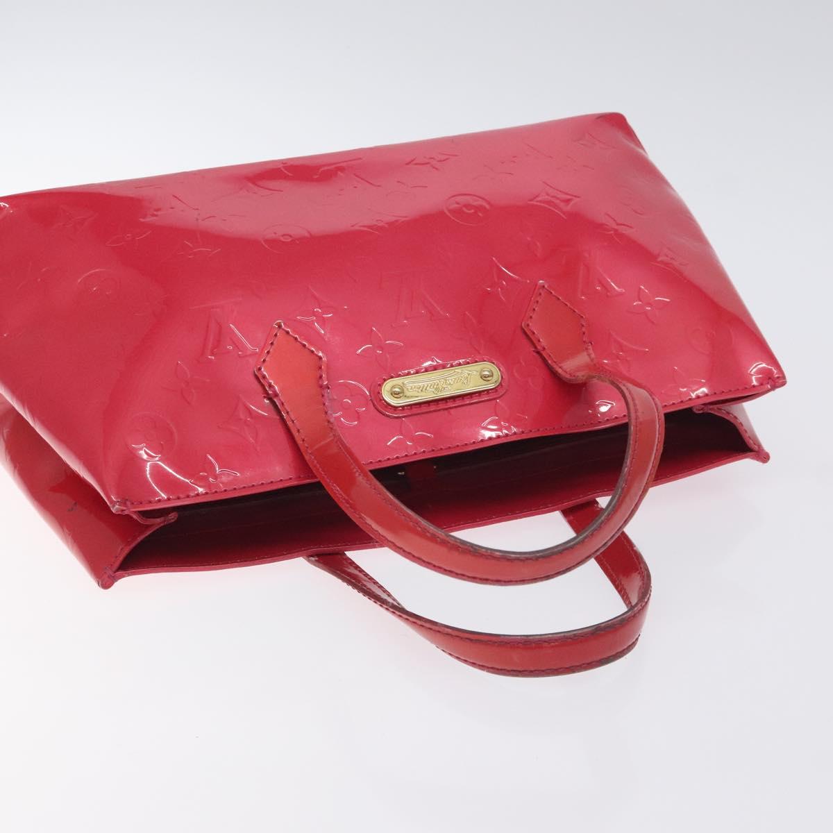 LOUIS VUITTON Monogram Vernis Wilshire PM Hand Bag Rose Pop M93643 Auth 129819