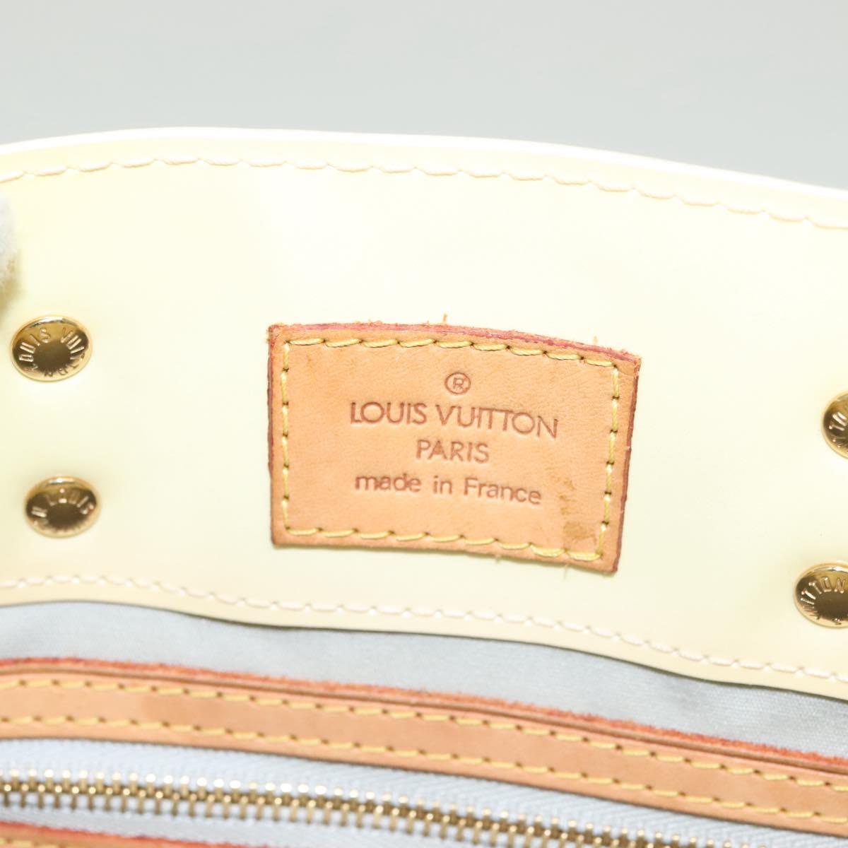 LOUIS VUITTON Monogram Vernis Reade PM Hand Bag Perle M91336 LV Auth 129822