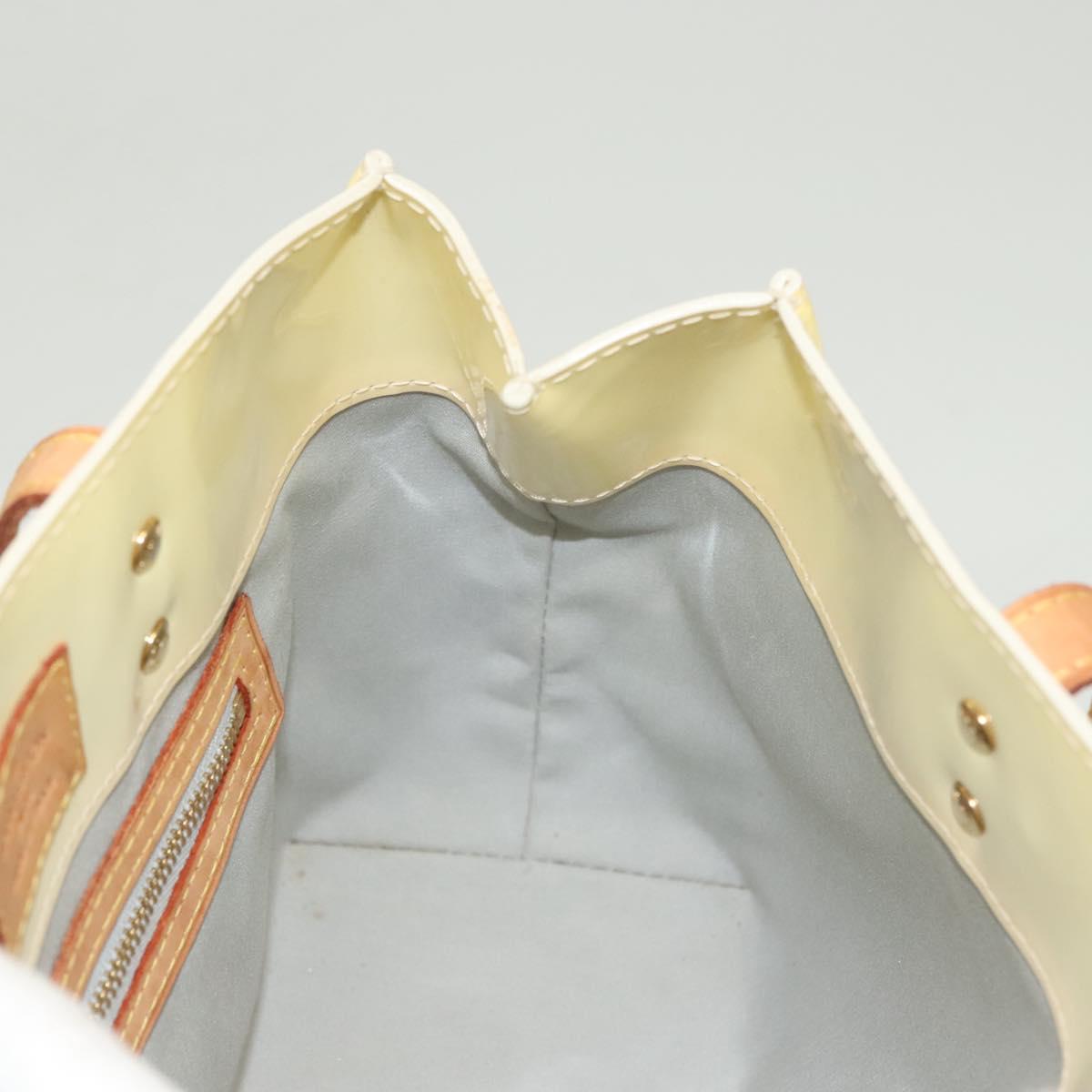 LOUIS VUITTON Monogram Vernis Reade PM Hand Bag Perle M91336 LV Auth 129822