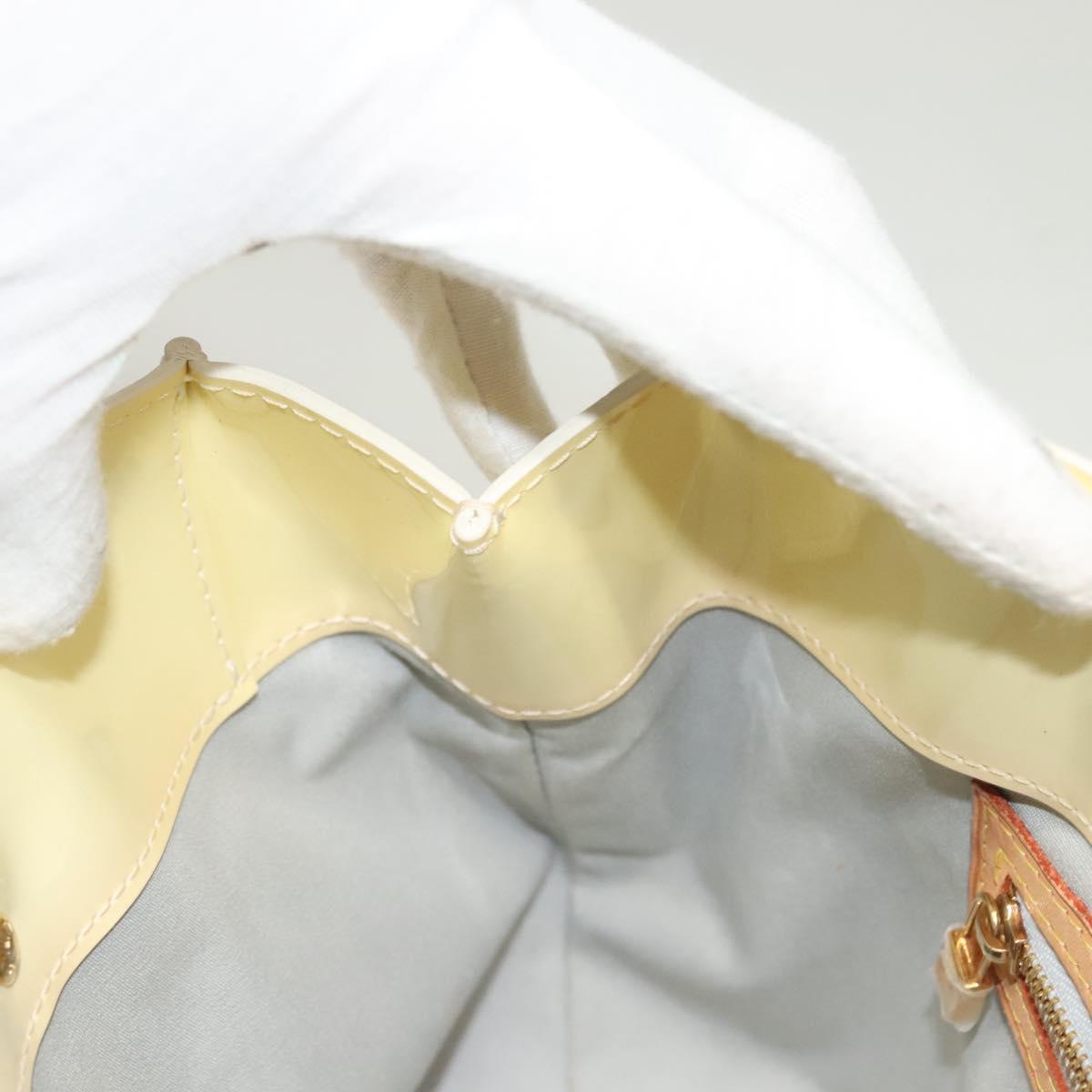 LOUIS VUITTON Monogram Vernis Reade PM Hand Bag Perle M91336 LV Auth 129822