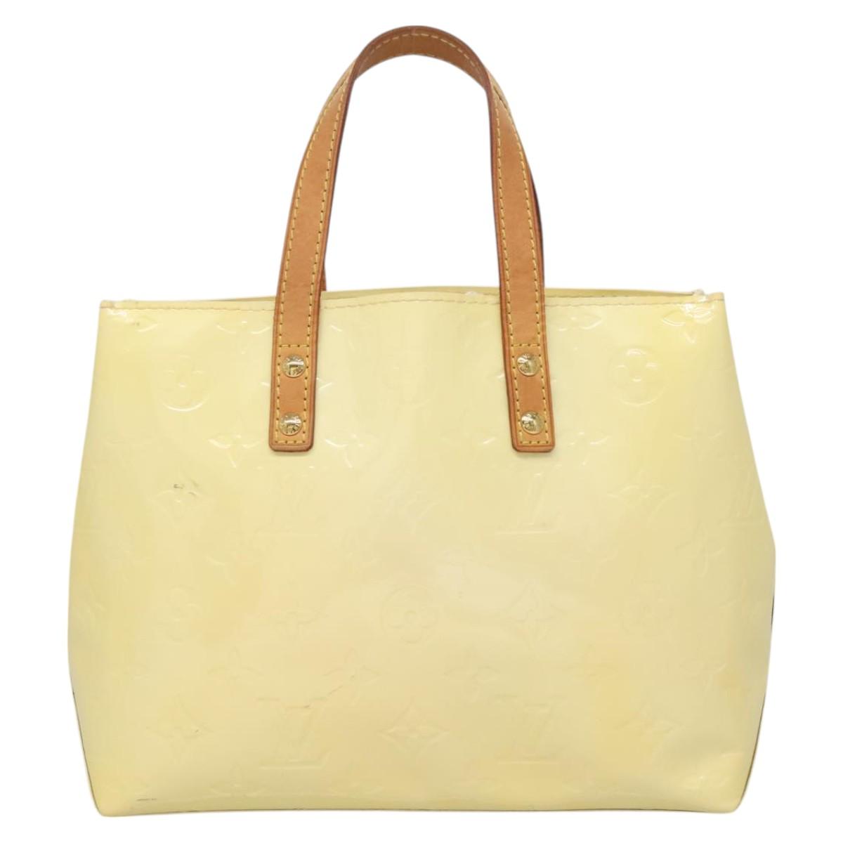 LOUIS VUITTON Monogram Vernis Reade PM Hand Bag Perle M91336 LV Auth 129822