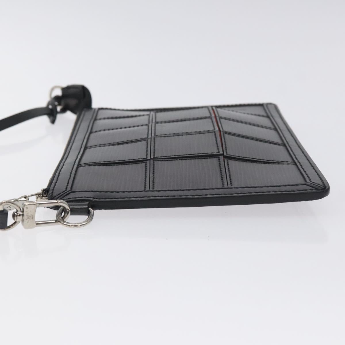 LOUIS VUITTON Epi Stretch Delmonico Pouch Black M54602 LV Auth 129832