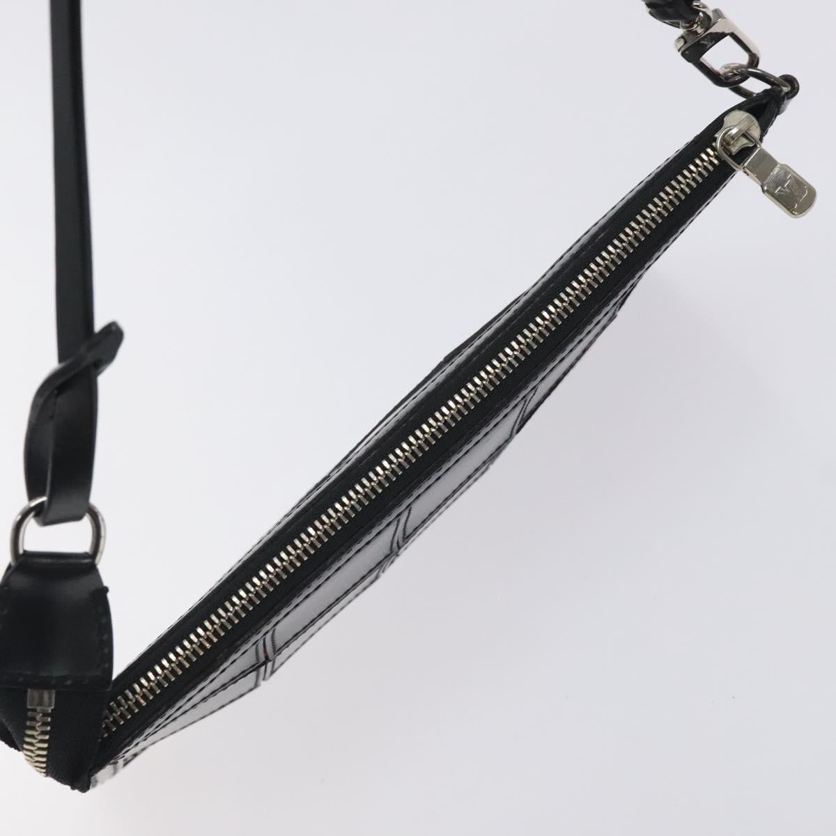 LOUIS VUITTON Epi Stretch Delmonico Pouch Black M54602 LV Auth 129832