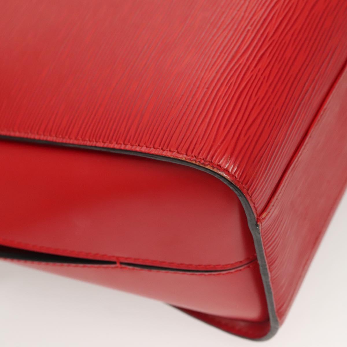 LOUIS VUITTON Epi Duplex Tote Bag Red M52427 LV Auth 129844