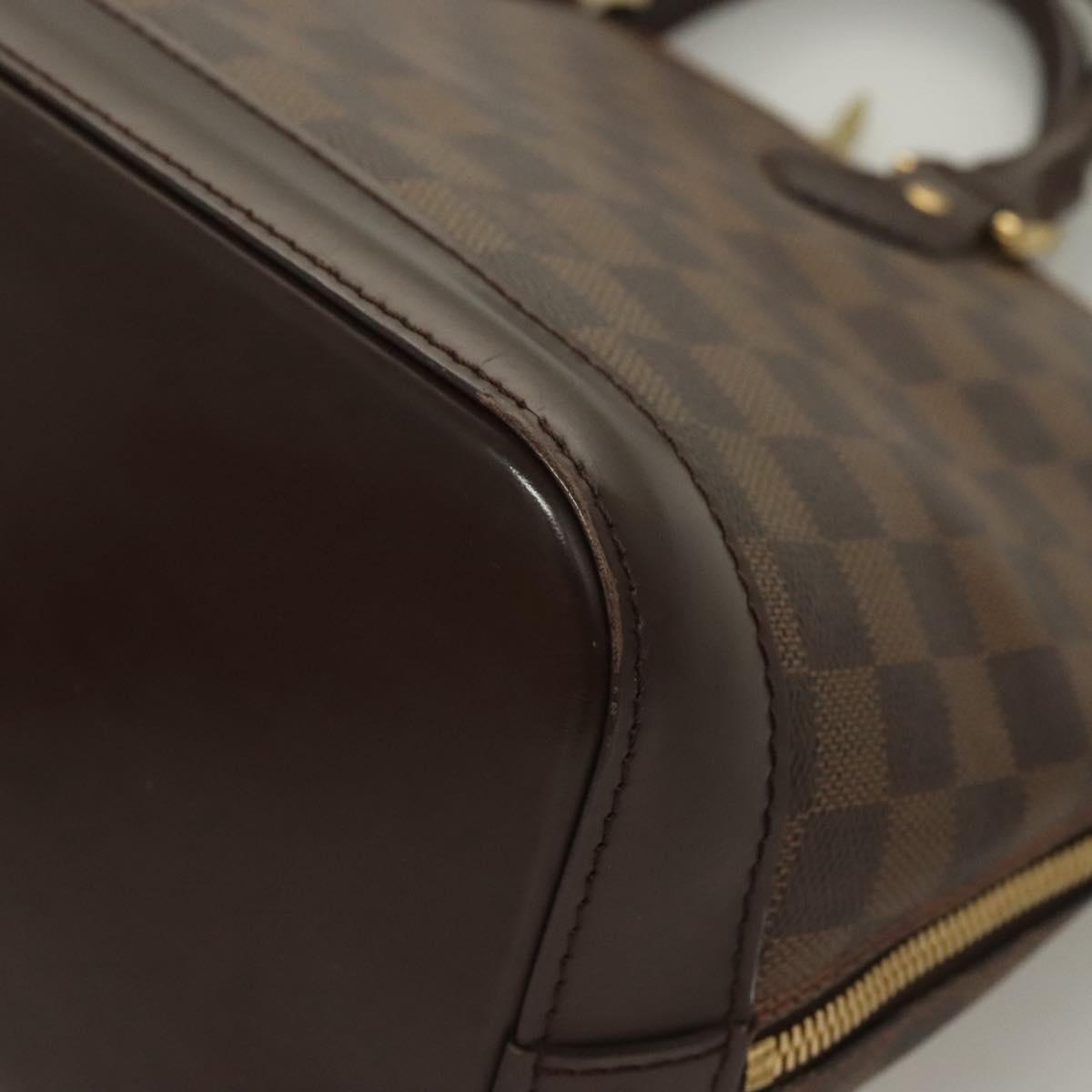 LOUIS VUITTON Damier Ebene Alma Hand Bag N51131 LV Auth 129885
