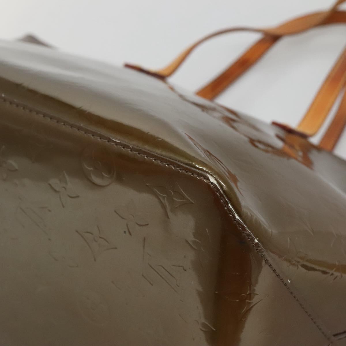 LOUIS VUITTON Monogram Vernis Bellevue GM Bag Veil bronze M93674 LV Auth 129894