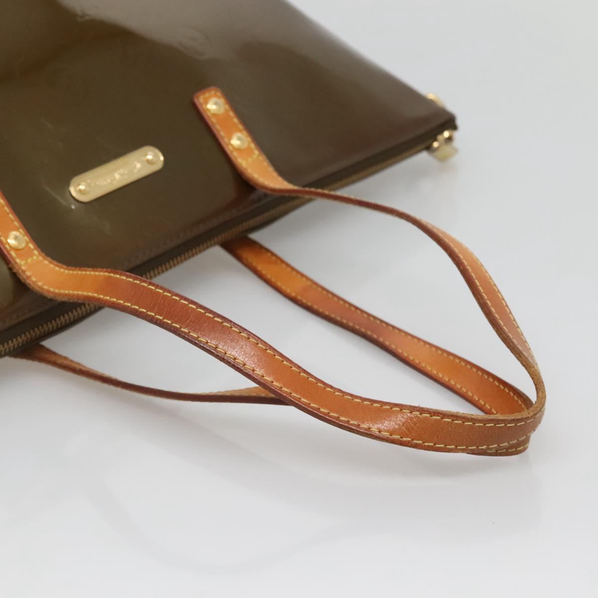 LOUIS VUITTON Monogram Vernis Bellevue GM Bag Veil bronze M93674 LV Auth 129894