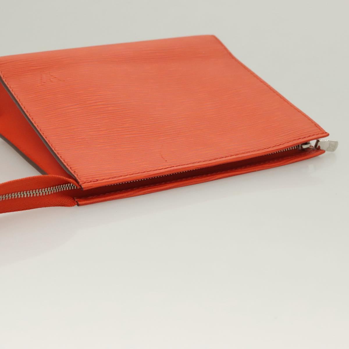 LOUIS VUITTON Epi Posh Toilet Pouch Orange Pimon M41084 LV Auth 129899