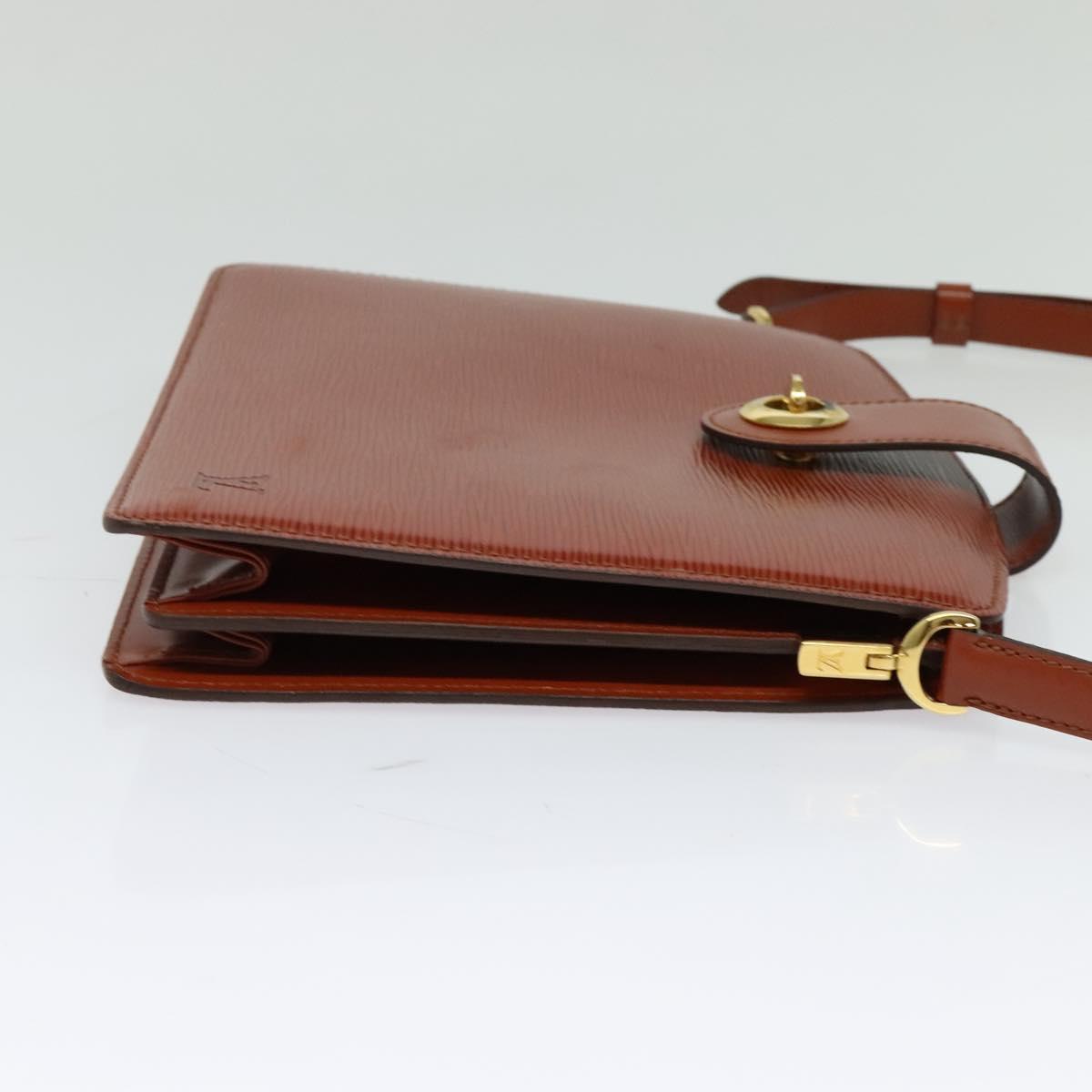 LOUIS VUITTON Epi Capuchin Shoulder Bag Brown M52343 LV Auth 129900