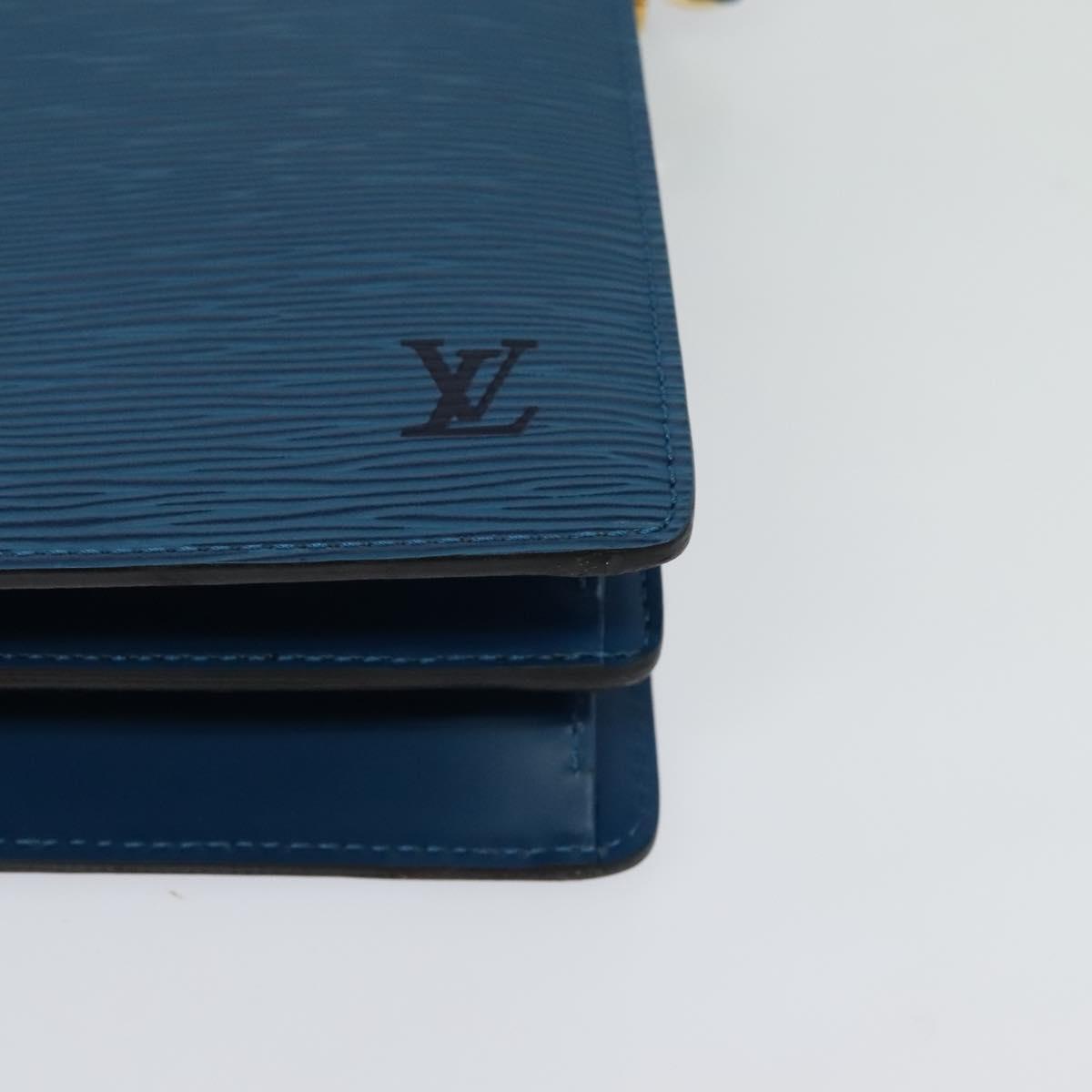LOUIS VUITTON Epi Capuchin Shoulder Bag Blue M52345 LV Auth 129901
