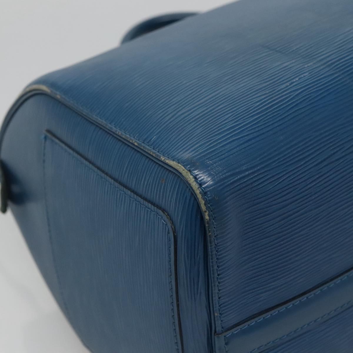 LOUIS VUITTON Epi Speedy 35 Hand Bag Toledo Blue M42995 LV Auth 129906