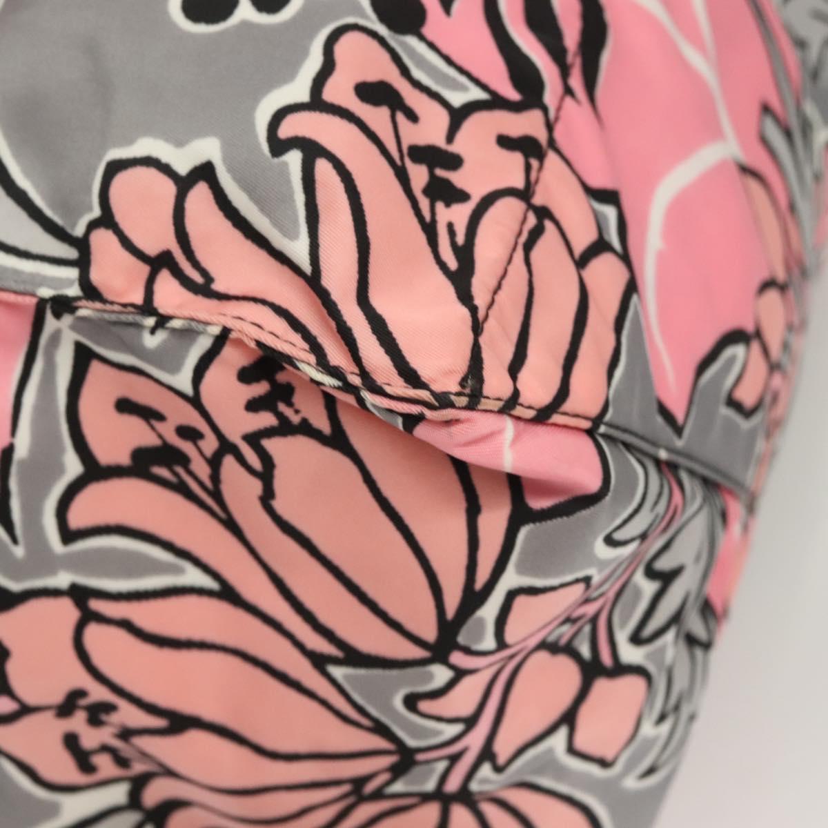 PRADA Tote Bag Nylon 2way Pink Silver Auth 129937