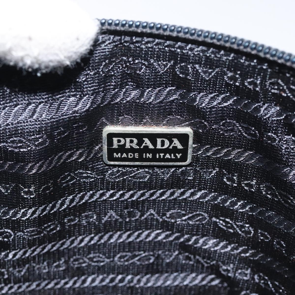 PRADA Pouch Nylon Pink Silver Auth 129940