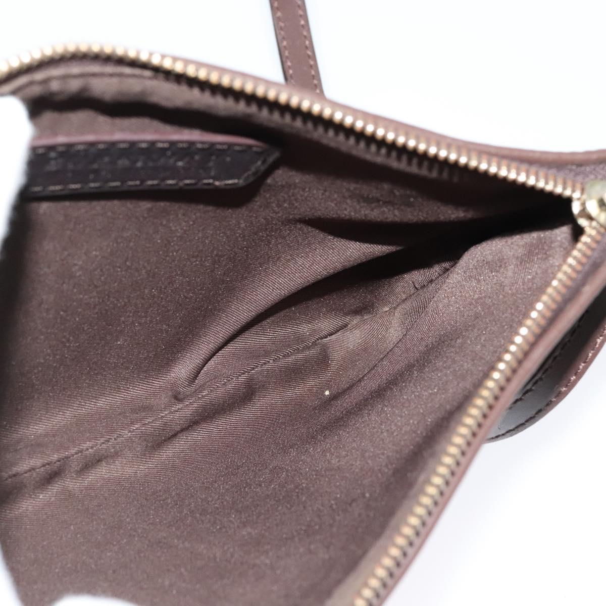 BURBERRY Nova Check Shoulder Bag PVC Beige Gold Auth 129948