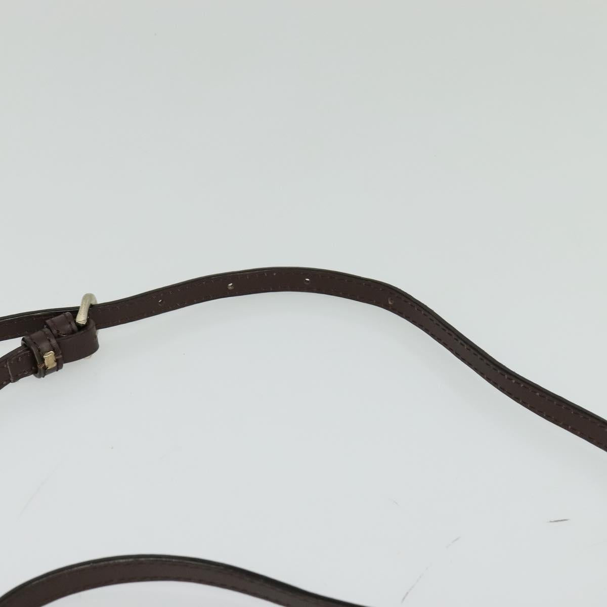 BURBERRY Nova Check Shoulder Bag PVC Beige Gold Auth 129948