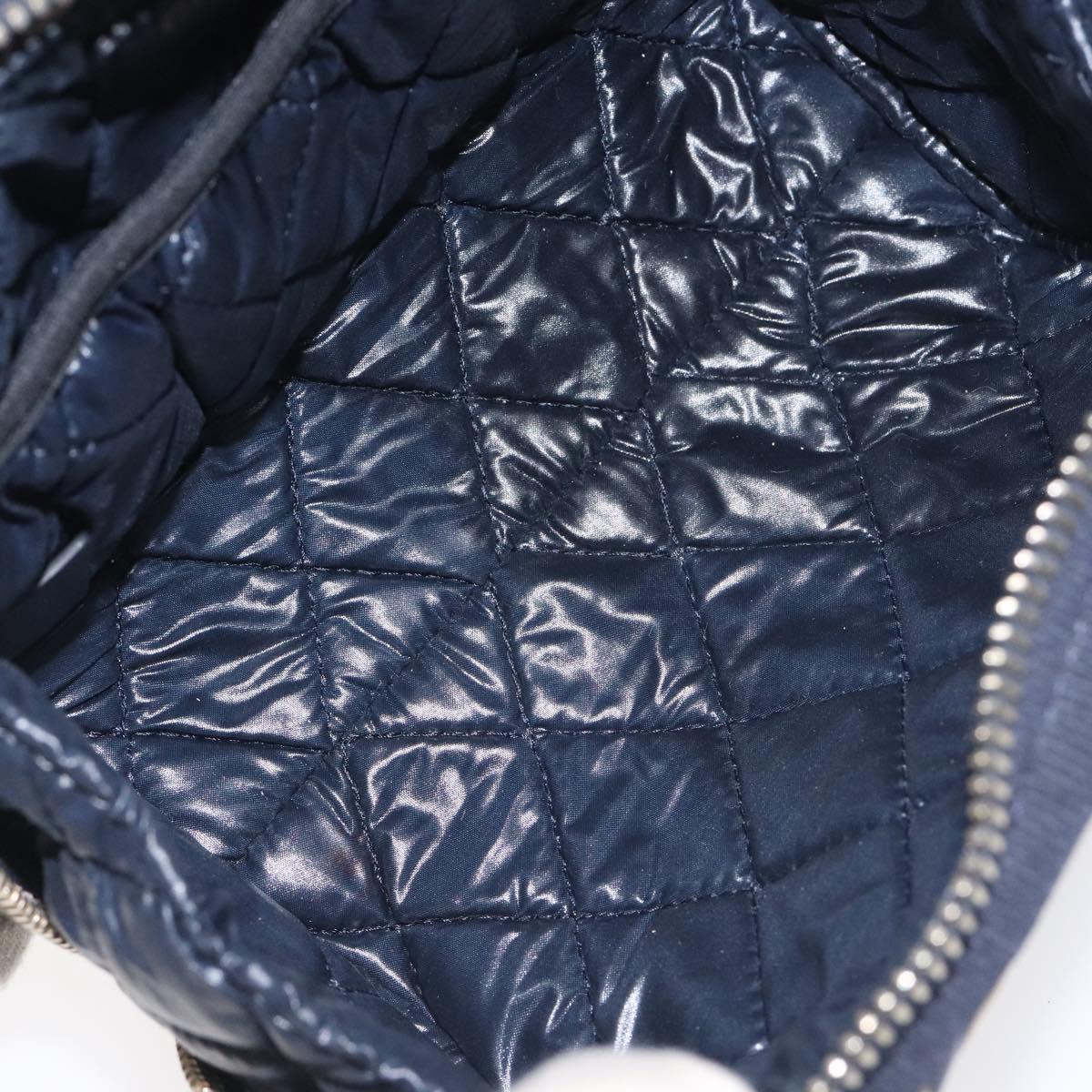 CHANEL COCO Mark Pouch Nylon Navy CC Auth 129975V