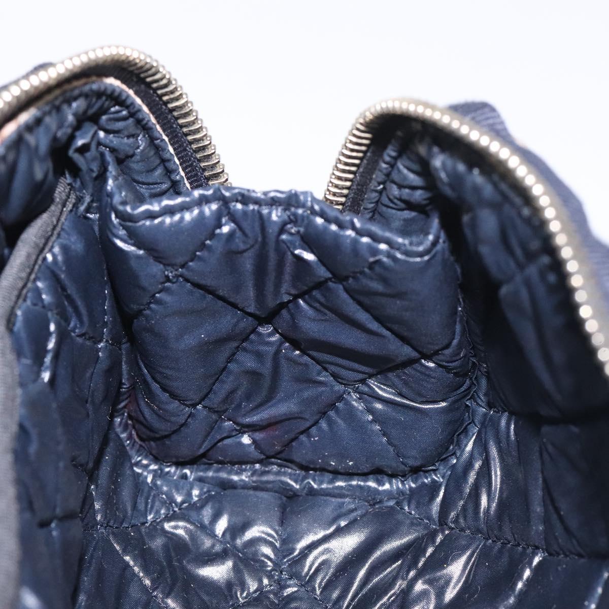CHANEL COCO Mark Pouch Nylon Navy CC Auth 129975V