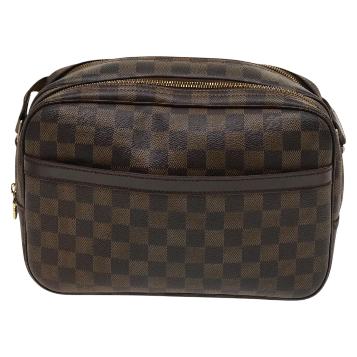 LOUIS VUITTON Damier Ebene Reporter PM Shoulder Bag N45253 LV Auth 130016