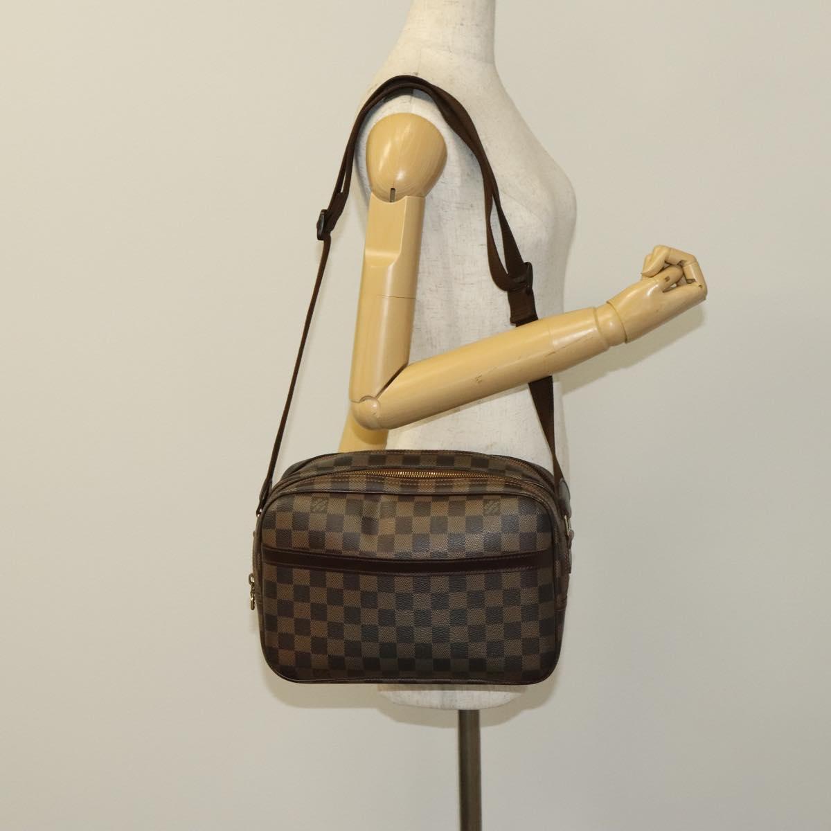 LOUIS VUITTON Damier Ebene Reporter PM Shoulder Bag N45253 LV Auth 130016