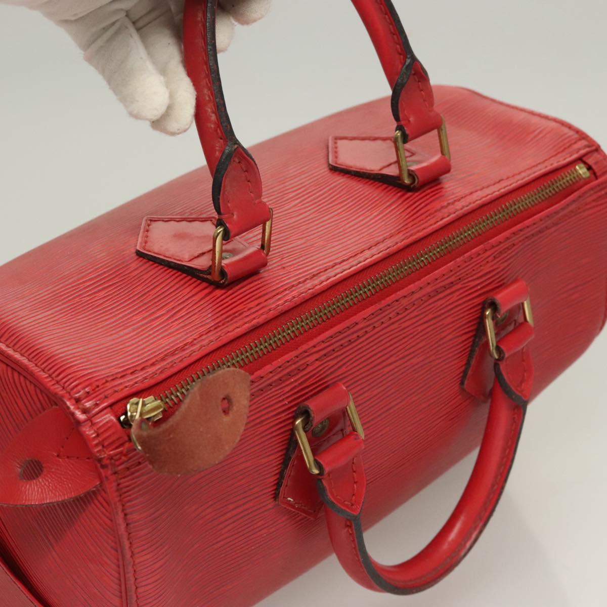 LOUIS VUITTON Epi Speedy 25 Hand Bag Castilian Red M43017 LV Auth 130045