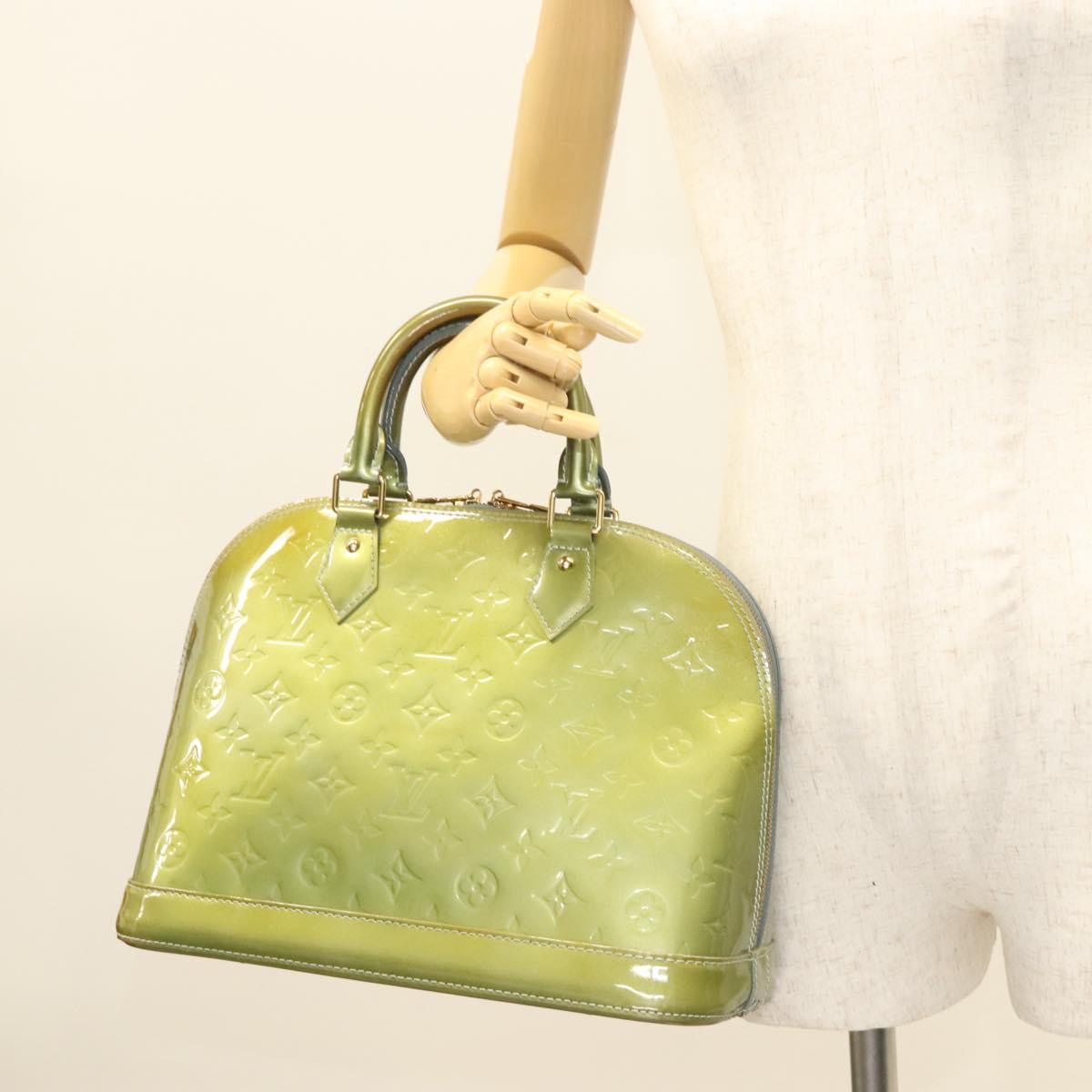 LOUIS VUITTON Monogram Vernis Alma PM Hand Bag Jivre M91559 LV Auth 130046