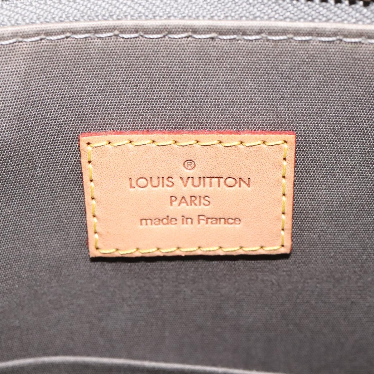 LOUIS VUITTON Monogram Vernis Alma PM Hand Bag Beige poodle M91751 Auth 130047