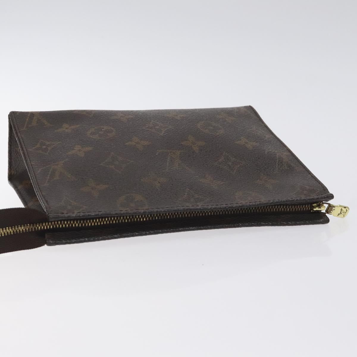 LOUIS VUITTON Monogram Poche Toilette 19 Pouch M47544 LV Auth 130051
