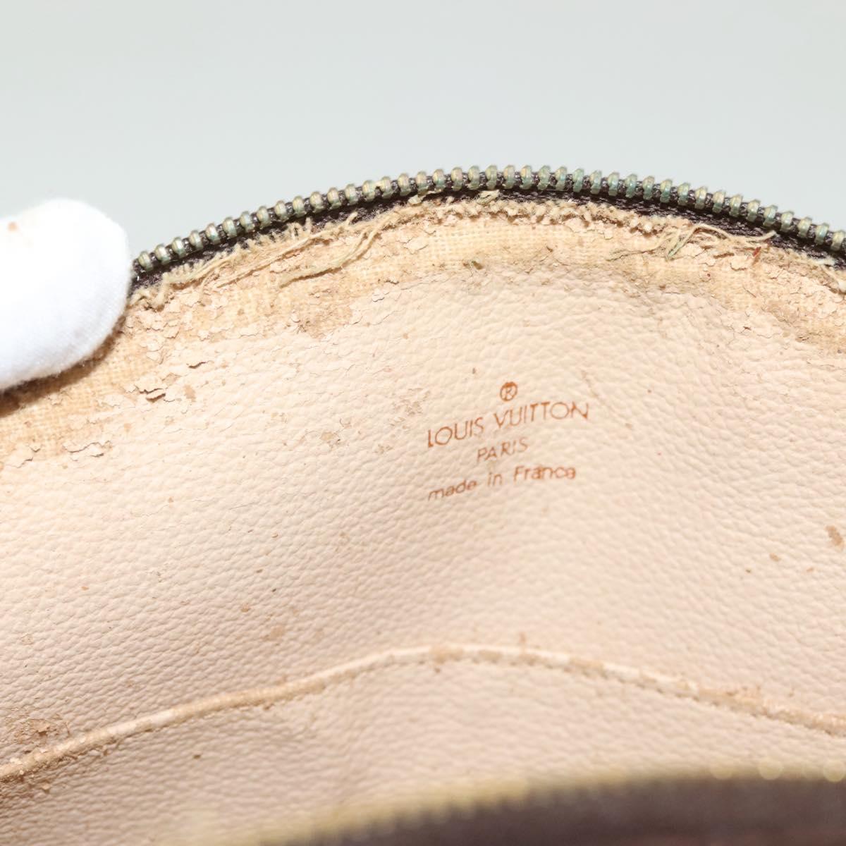 LOUIS VUITTON Monogram Trousse Demi Ronde Cosmetic Pouch M47520 LV Auth 130054