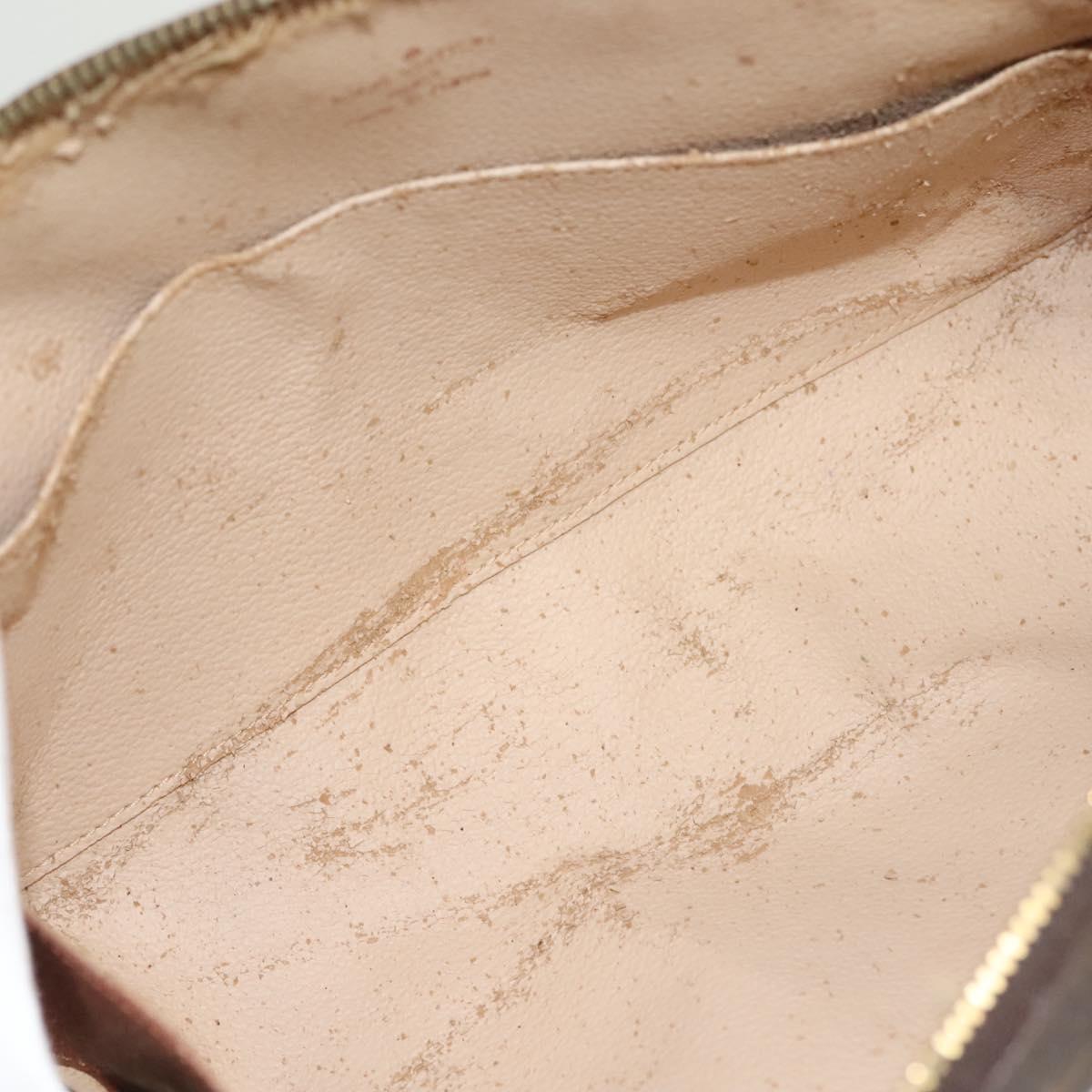 LOUIS VUITTON Monogram Trousse Demi Ronde Cosmetic Pouch M47520 LV Auth 130054