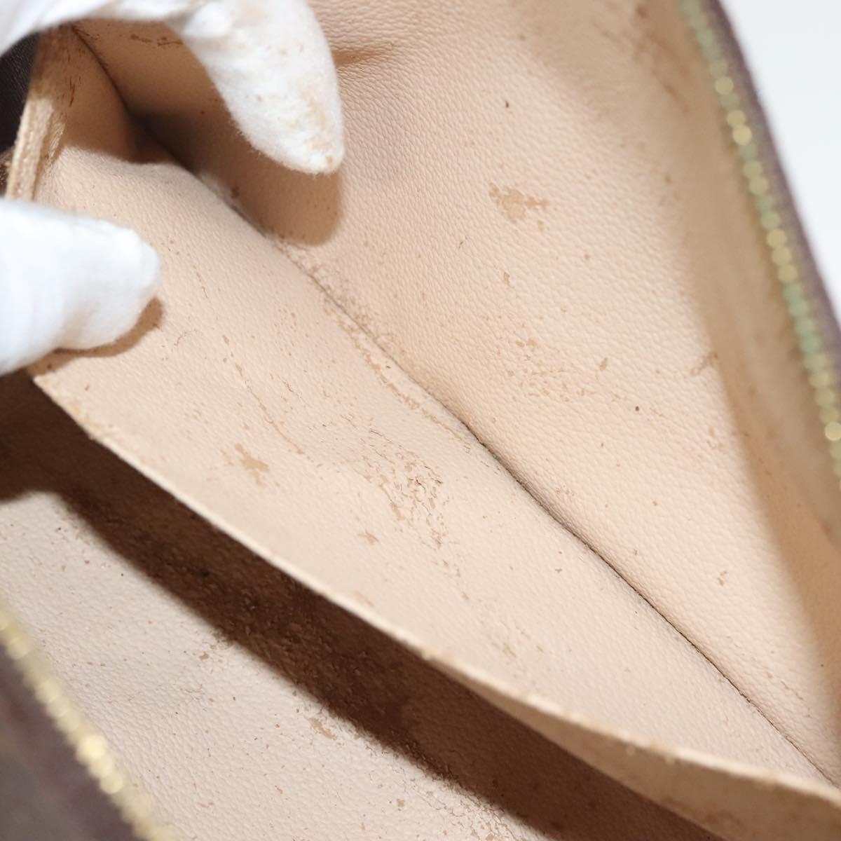 LOUIS VUITTON Monogram Trousse Demi Ronde Cosmetic Pouch M47520 LV Auth 130054